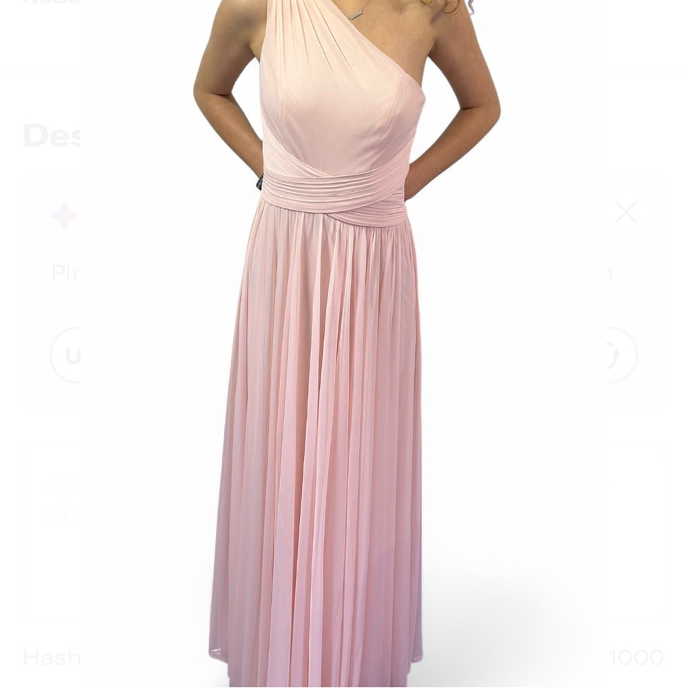 Elegant Pink One-Shoulder Dress